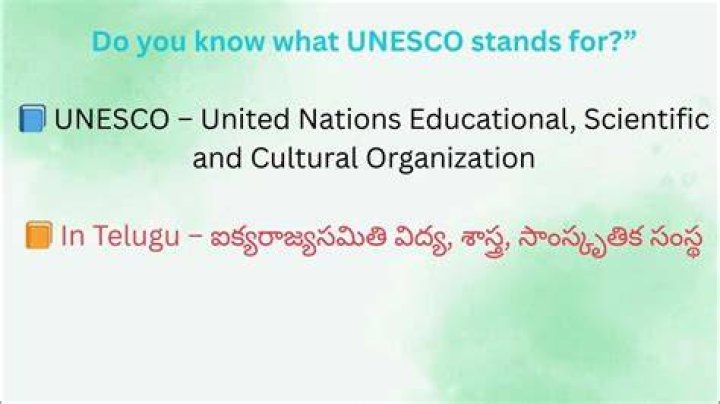 Do you know what unesco?