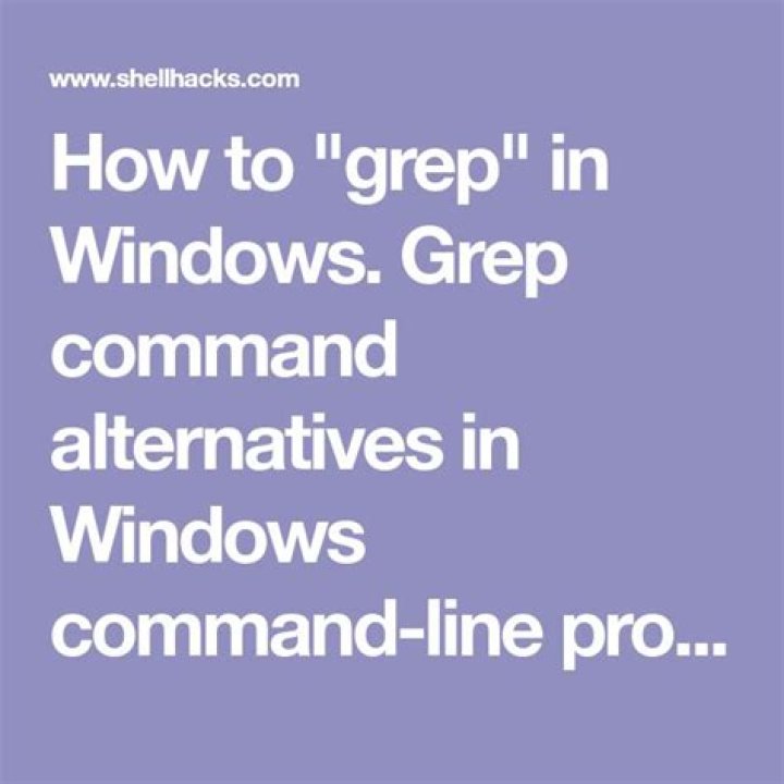 How do you grep on Windows?