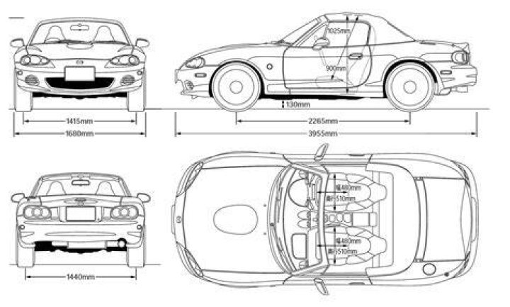 How wide is a NB Miata?