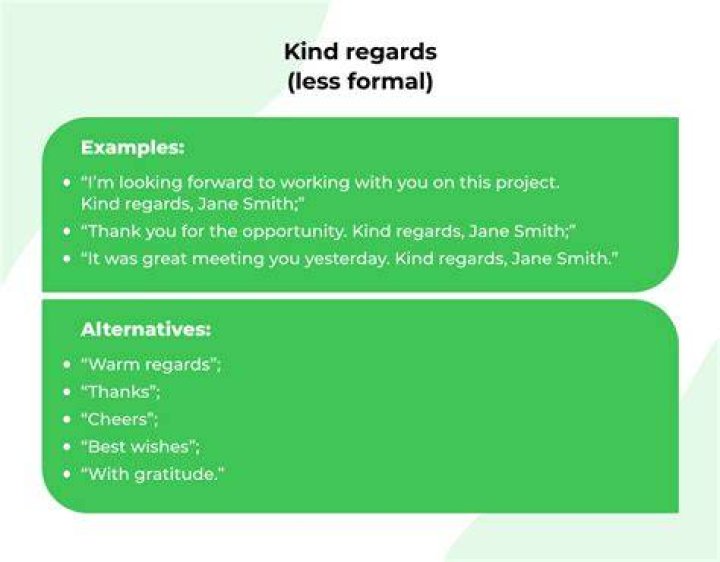 Should kind regards have a capital r?