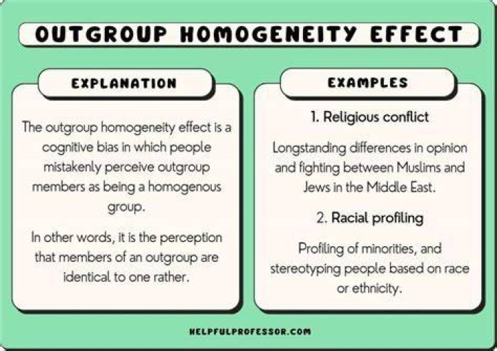 Why does outgroup homogeneity effect occur?